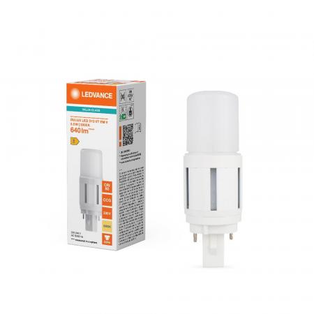 Ledvance DULUX D13 LED Kompaktlampe 2Pin G24d  5,5W wie 13W 3000K warmweißes Licht EM & AC für KVG/VVG
